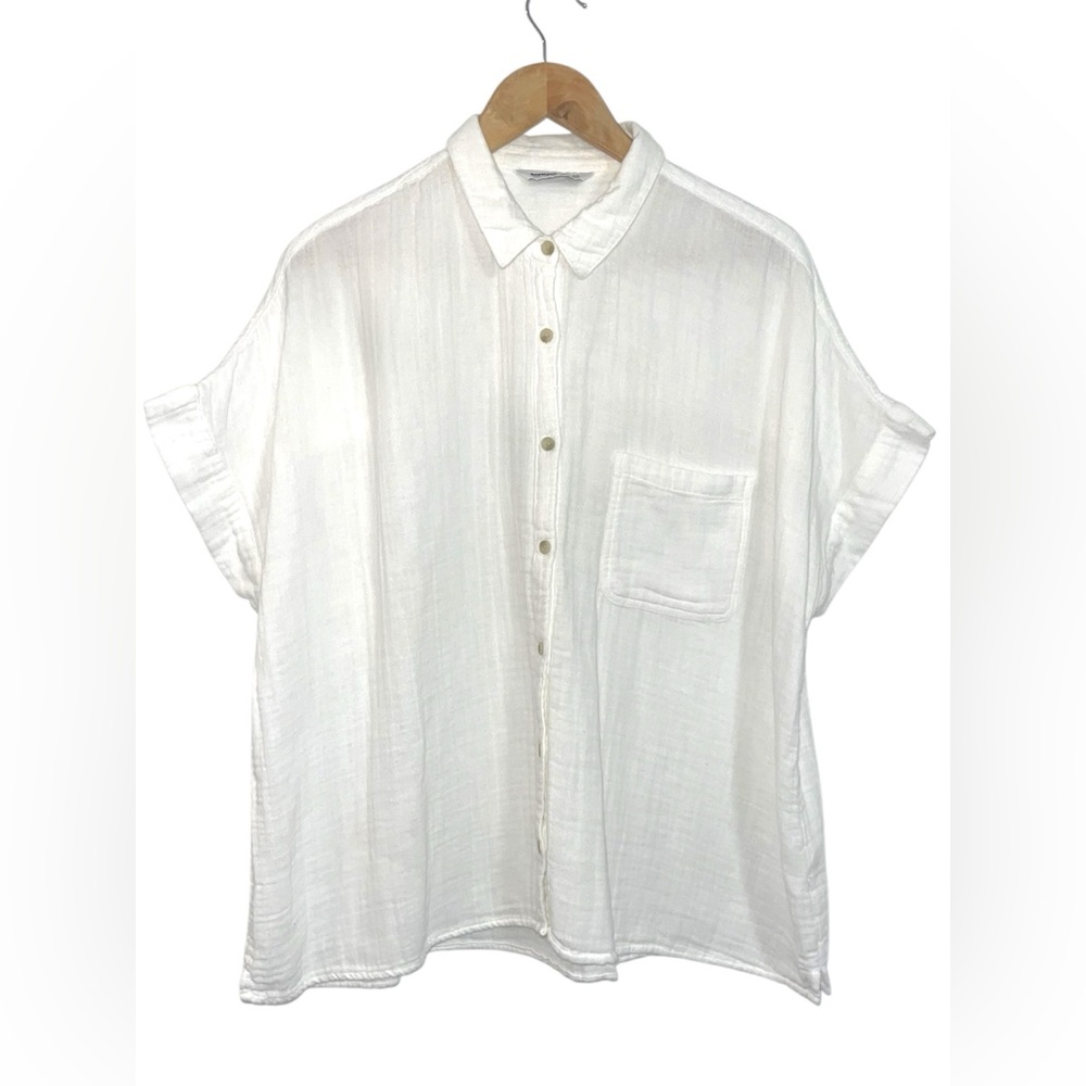 Kohl’s Sonoma Goods Women’s White Casual Button Down Short Sleeve XXL